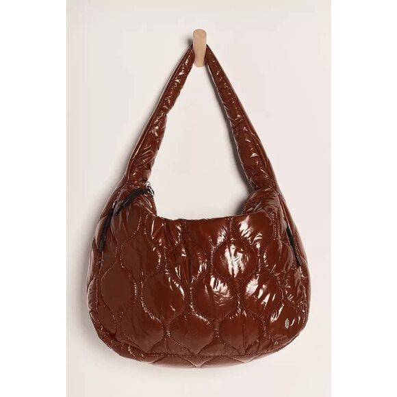Free People Movement Surplus Shine Carryall Bag Purse Nutshell Brown NWT New - Picture 1 of 9